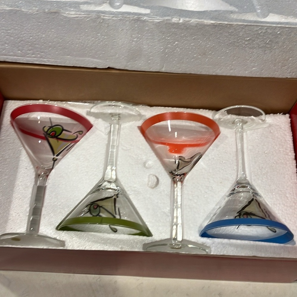 Colorful Martini Glass Set NEW